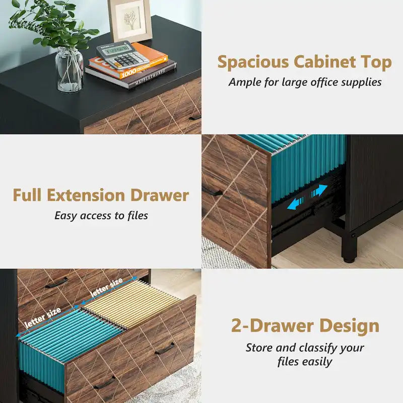 2-Drawer Lateral File Cabinet for Office Organization - image 11