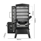 Vertical Electric Pellet Smoker Grill with Cover, 616 Sq in Cooking Area, LED Temperature Control, Meat Probe, Outdoor BBQ Smoker for Steak, Ribs, Fish & Vegetables - image 2