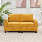 Versatile Chenille Storage Loveseat Sofa - image 28