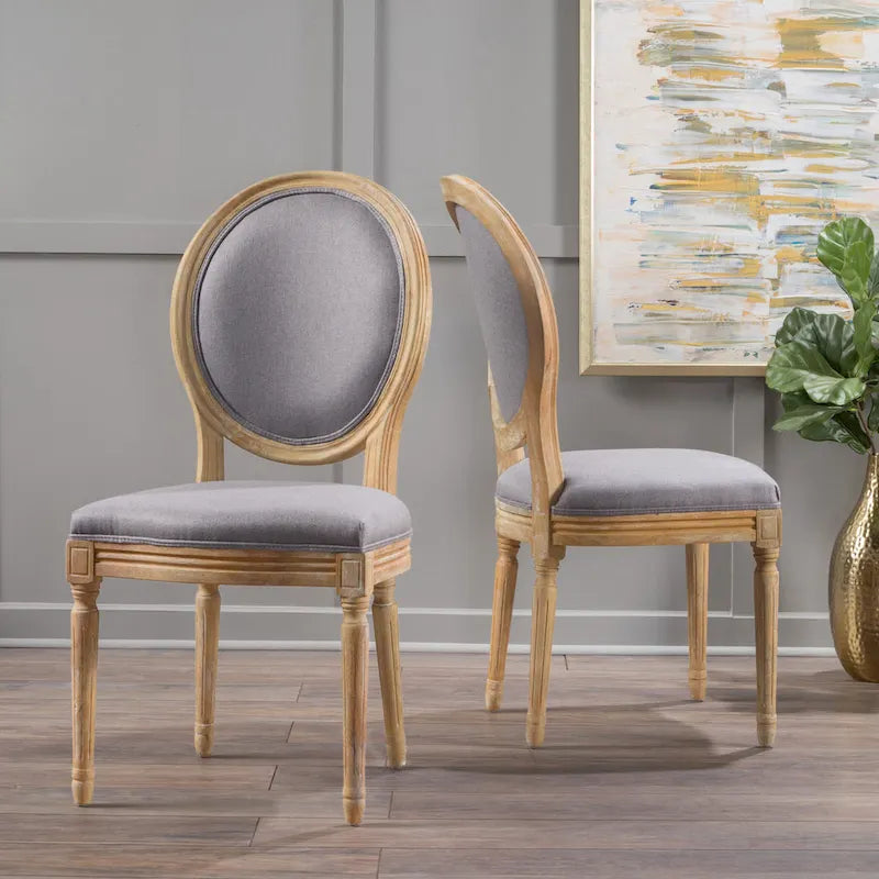 Set of 2 Phinnaeus French Country Fabric Dining Chairs by Christopher Knight Home - image 3