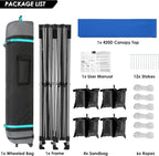 COBIZI 10x20 Heavy Duty Pop up Canopy Tent with 6 sidewalls Easy Up Commercial Outdoor Canopy Wedding Party Tents for Parties All Season Wind & Waterproof Gazebo with Roller Bag,Black(Frame Thickened) - image 223