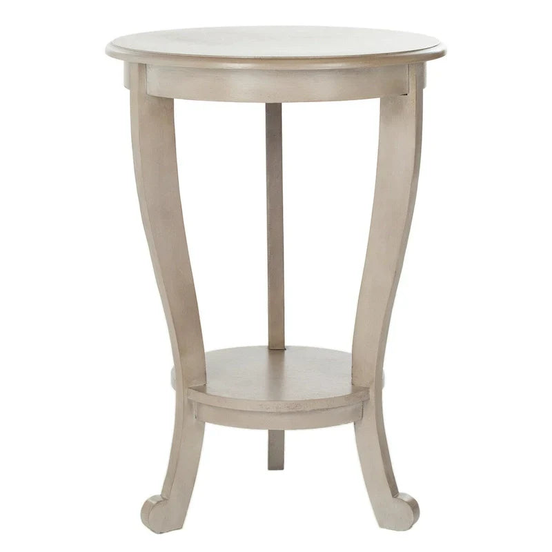 SAFAVIEH Carlotta Grey Pedestal Side Table - Dimensions: 18.1" W x 18.1" D x 26" H - image 2