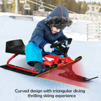 Snow Racer Sled, Ski Sled Slider Board with Twin Brakes - image 9