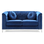 Velvet Button-Tufted Pompano Loveseat - image 13