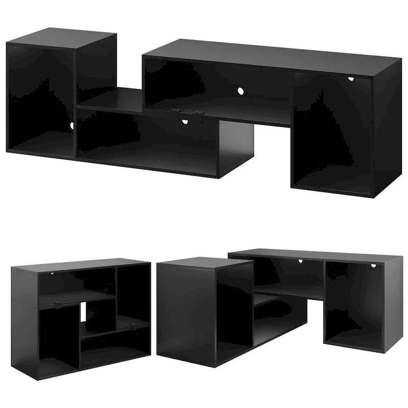 Modern Modular TV Stand with LED Lighting & Open Storage - image 29