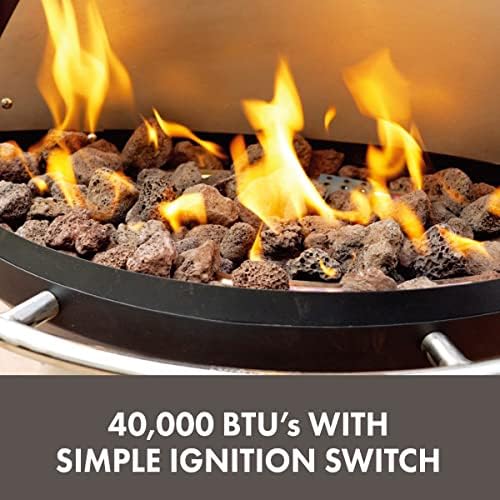 COH-600 Propane Fire Pit, Patio Heater with Tip-Over Safety Switch, 8 lbs. Lava Rocks Included, 31" x 31" x 48" - image 9
