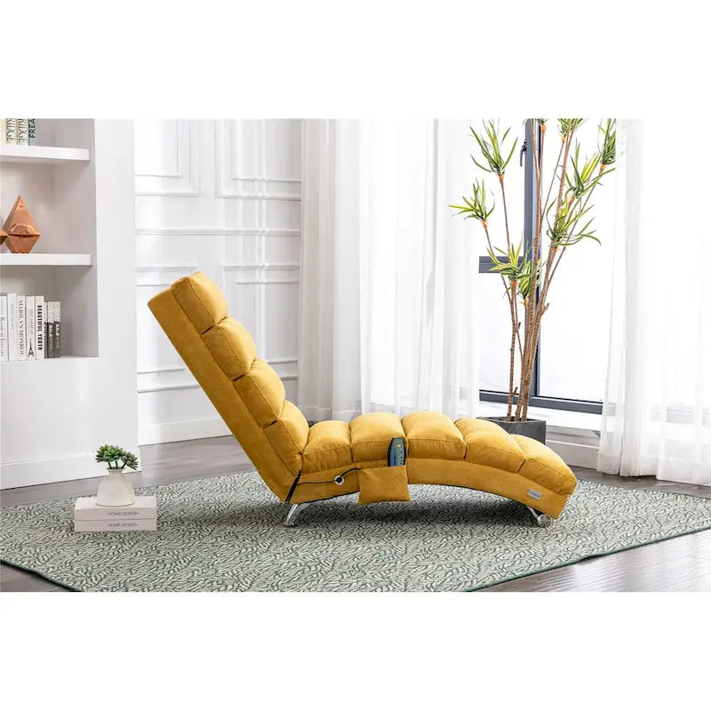 Linen Indoor Chaise Lounge Chair - Dimensions: 58.27" x 21.65" x 34.25" - image 10