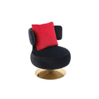 Round Barrel Chair with Fabric and Swivel Design - image 33