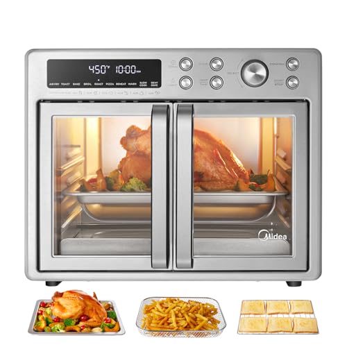 Midea Flexify French Door Toaster Oven Air Fryer Combo, 26.4 QT, Extra Large Air Fryer Countertop Oven 10 in 1 Combo, 25% Faster Cooking and 90% Less Oil, Stainless Steel : Home & Kitchen - image 11