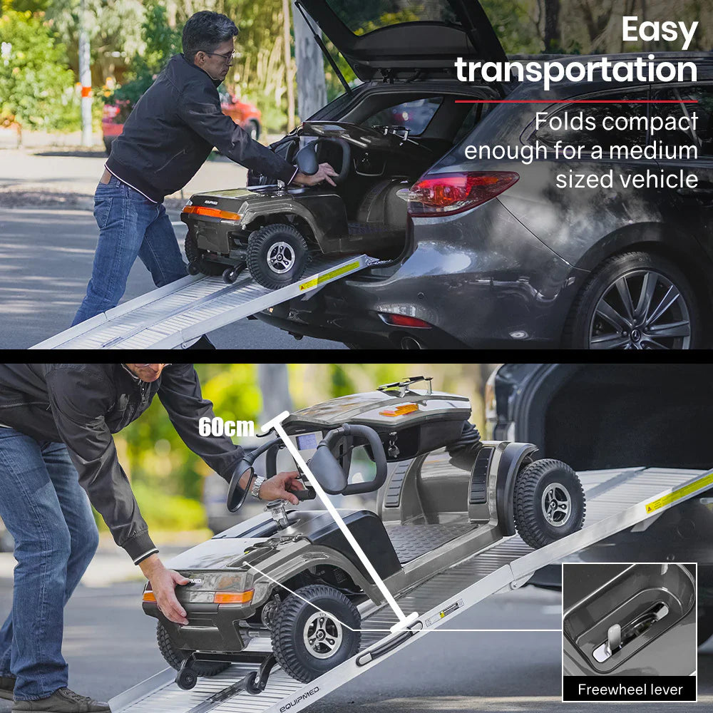 EQUIPMED Mobility Scooter, S-XXL comfortable size for all riders, 30km Max Range, 180kg capacity, Grey - image 10