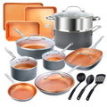 Gotham Steel Pots and Pans Set 20 Piece Cookware Set with Nonstick Ceramic Copper Coating - image 1