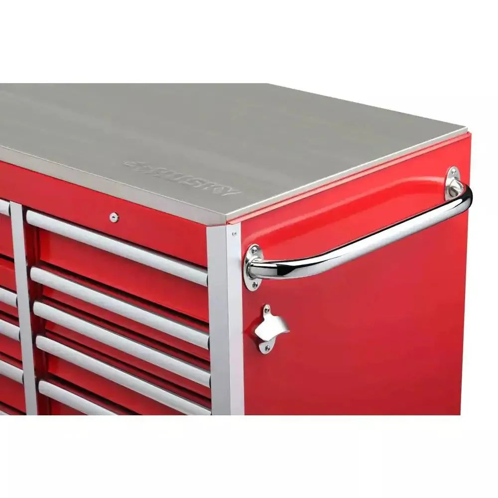 Heavy-Duty 72 in. W x 24 in. D 15-Drawer Tool Chest  Stainless Steel Top and Dual Locks Mobile Workbench - image 3