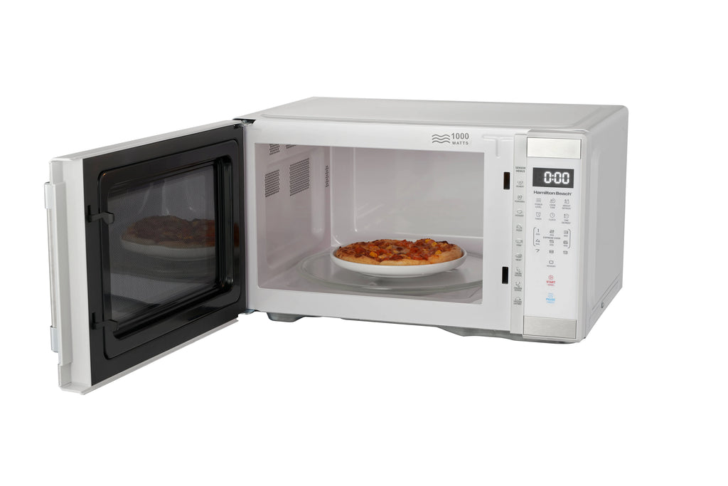 Hamilton Beach 1.1 Cu. Ft. Countertop Microwave Oven, 1000 Watts, White Stainless Steel - image 7