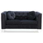 Velvet Button-Tufted Pompano Loveseat - image 38