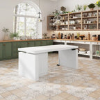 Modern White Adjustable Workstation - 70.9W Dining Table & Office Desk - image 17