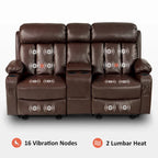 MCombo Faux Leather Electric Reclining Sofa with Heat and Massage - Models 6095/6075/6077 - image 34