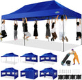 COBIZI 10x20 Heavy Duty Pop up Canopy Tent with 6 sidewalls Easy Up Commercial Outdoor Canopy Wedding Party Tents for Parties All Season Wind & Waterproof Gazebo with Roller Bag,Black(Frame Thickened) - image 2