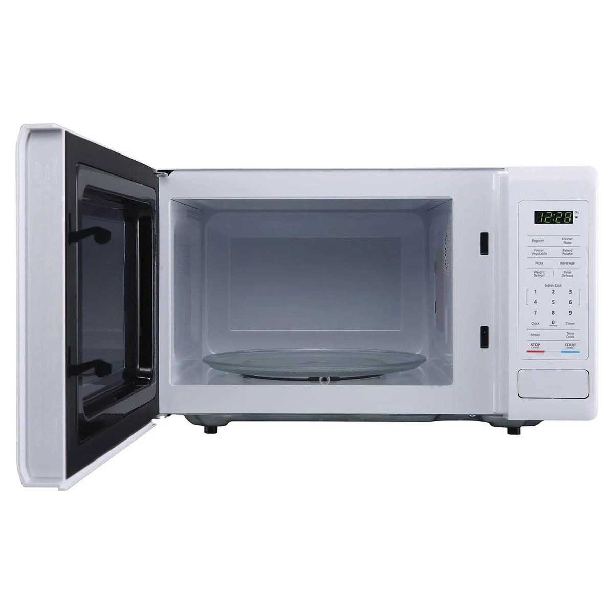 Open Box Magic Chef 0.9 Cubic Feet 900 Watt Stainless Microwave Oven, White - image 2