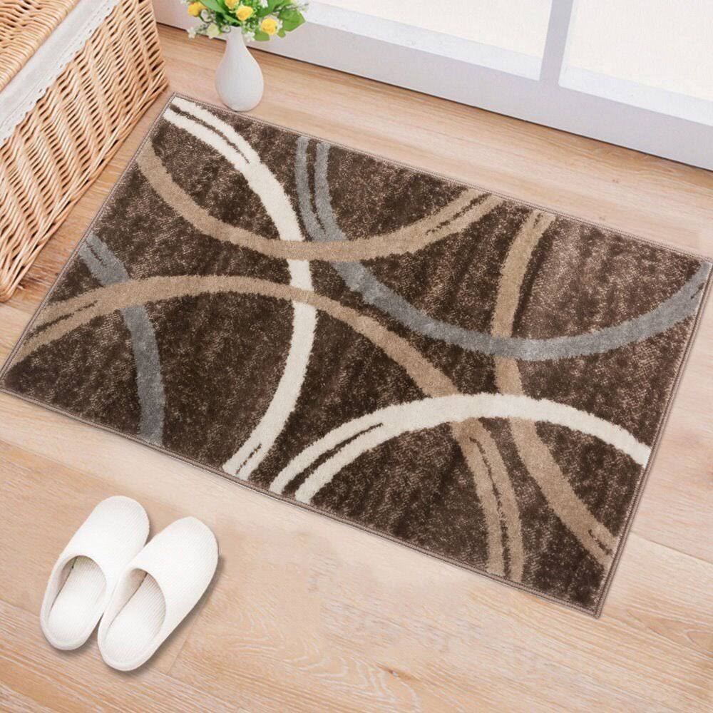 Devonshire Abstract Brown Area Rug Ebern Designs Rug Size: Rectangle 2' x 3' - image 1