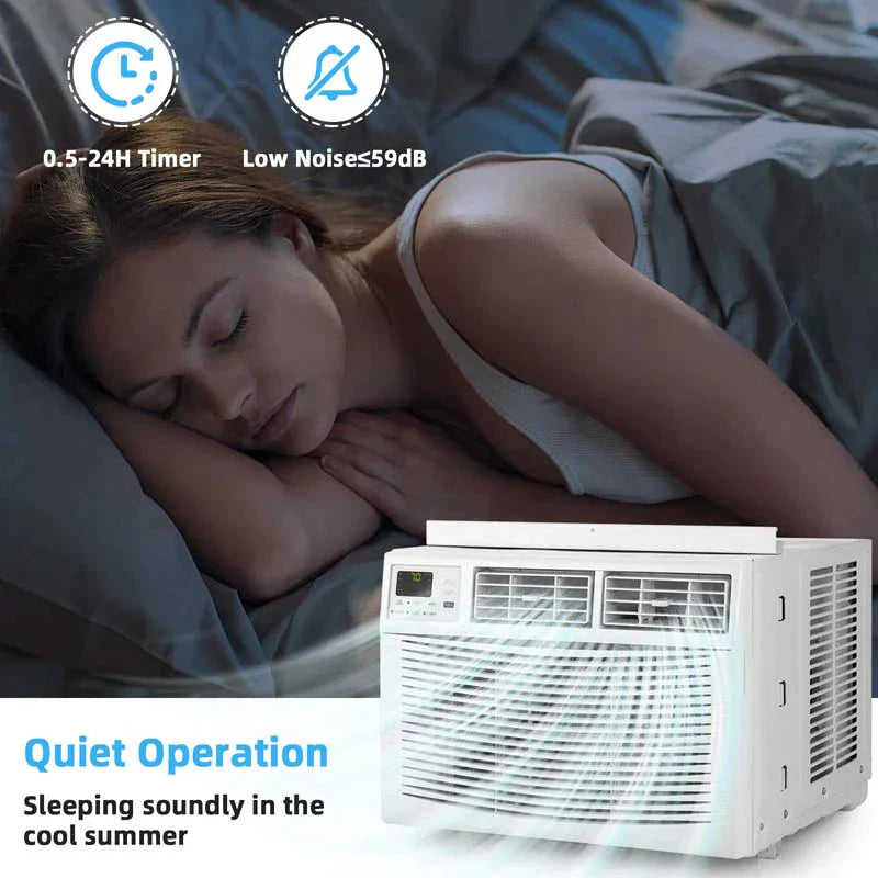 10000 Btu Quiet Window Air Conditioner With Remote Amp Eco Mode Energy Star Certified 3 In 1 Window Ac Unit With Dehumidifier - image 8