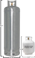 100Lb Steel Propane Tank Cylinder with Pol Valve - valve108270_163892 - image 9