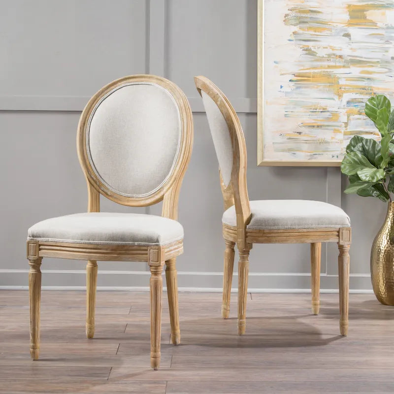 Set of 2 Phinnaeus French Country Fabric Dining Chairs by Christopher Knight Home - image 6