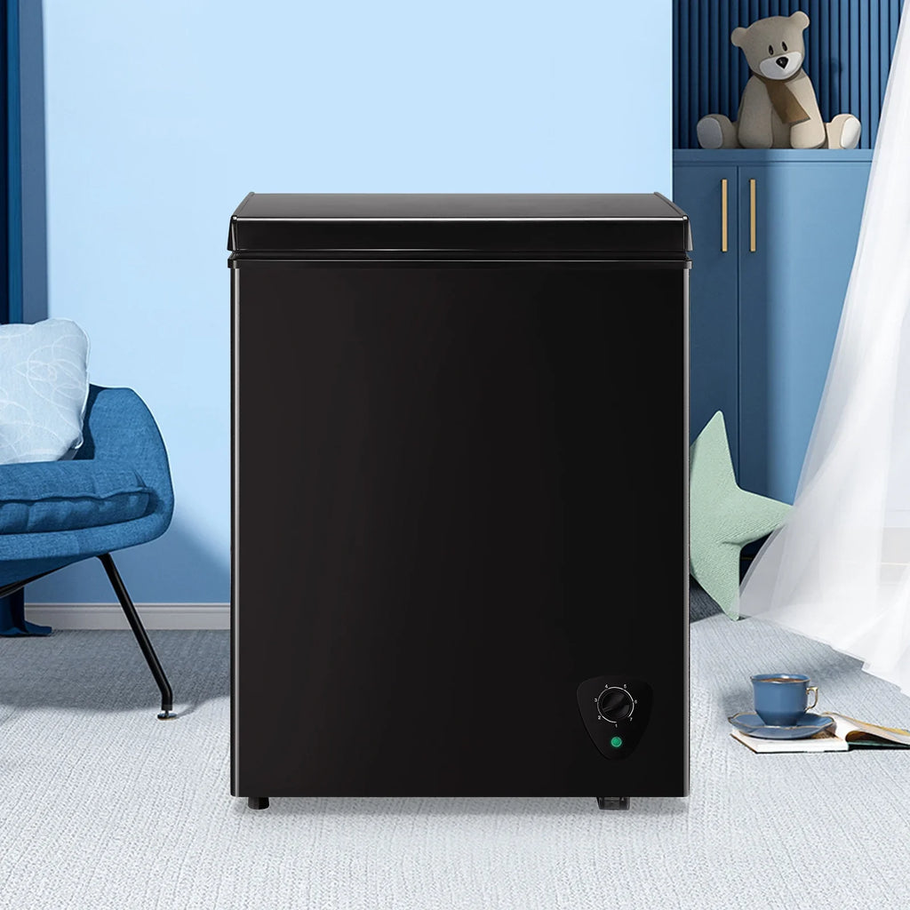 3.6 Cu.ft Chest Mini Freezer with Wheels Deep Freezer for Bulk Storage Top Open Door 2 Removable Baskets 7 Modes Temperature for Home Apartment Kitchen Black - image 9