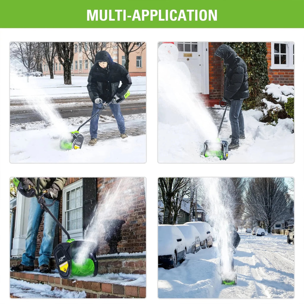Greenworks 12" 80V Cordless Snow Shovel, Battery Not Included, 2601202 - image 7
