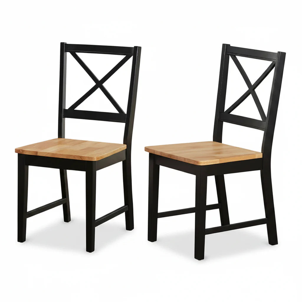 Set of 2 Solid Wood Crossback Dining Chairs by Simple Living - image 12