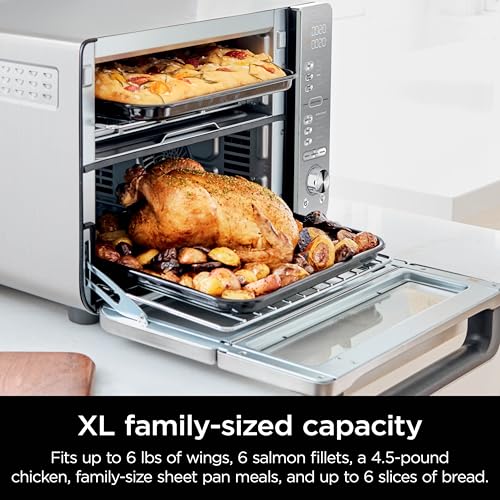 Ninja Countertop Oven Double Stack XL & Air Fryer with Pro Cook System, 12 in 1, Flexdoor, FlavorSeal, SMART FINISH with DualZone Technology, Air Fryer, Bake, Broil, Reheat, Stainless Steel, DCT651 - image 8