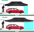 COBIZI 10x20 Heavy Duty Pop up Canopy Tent with 6 sidewalls Easy Up Commercial Outdoor Canopy Wedding Party Tents for Parties All Season Wind & Waterproof Gazebo with Roller Bag,Black(Frame Thickened) - image 213