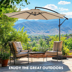 9.8FT Offset Patio Umbrella Hanging Cantilever Umbrella Outdoor Sun Shade with Easy Tilt Adjustment, 8 Ribs, UV Protection for Backyard, Lawn, Garden and Pool, Blue - image 16
