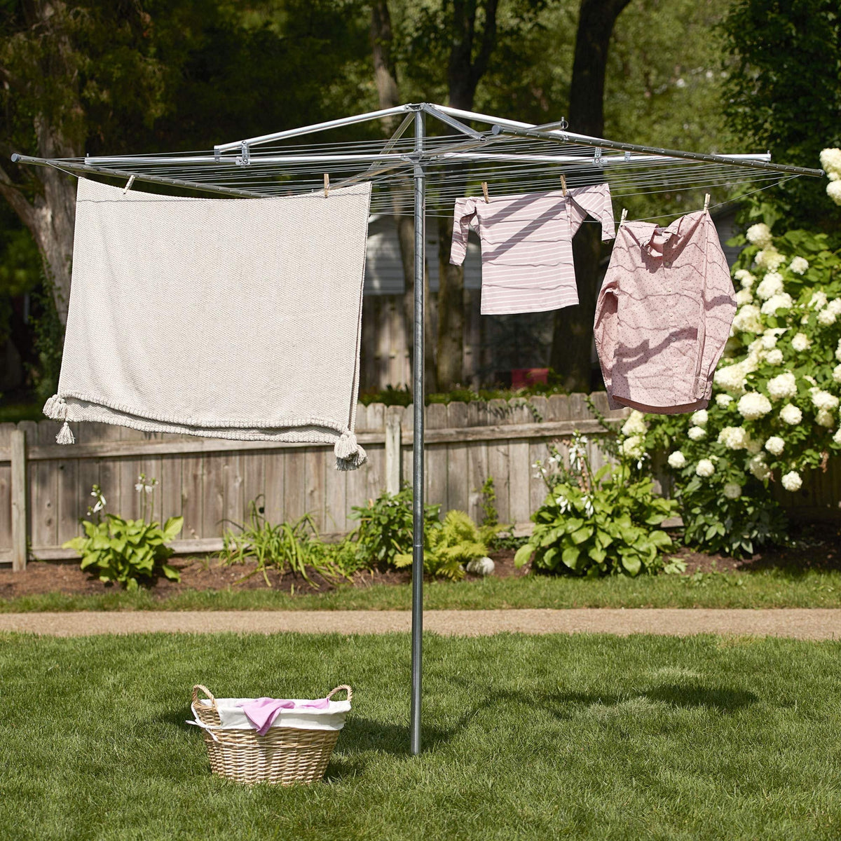 Household Essentials Parallel Clothesline Outdoor Dryer, 30 Lines with 210 Feet of Drying Space, No-Rust Steel - image 4