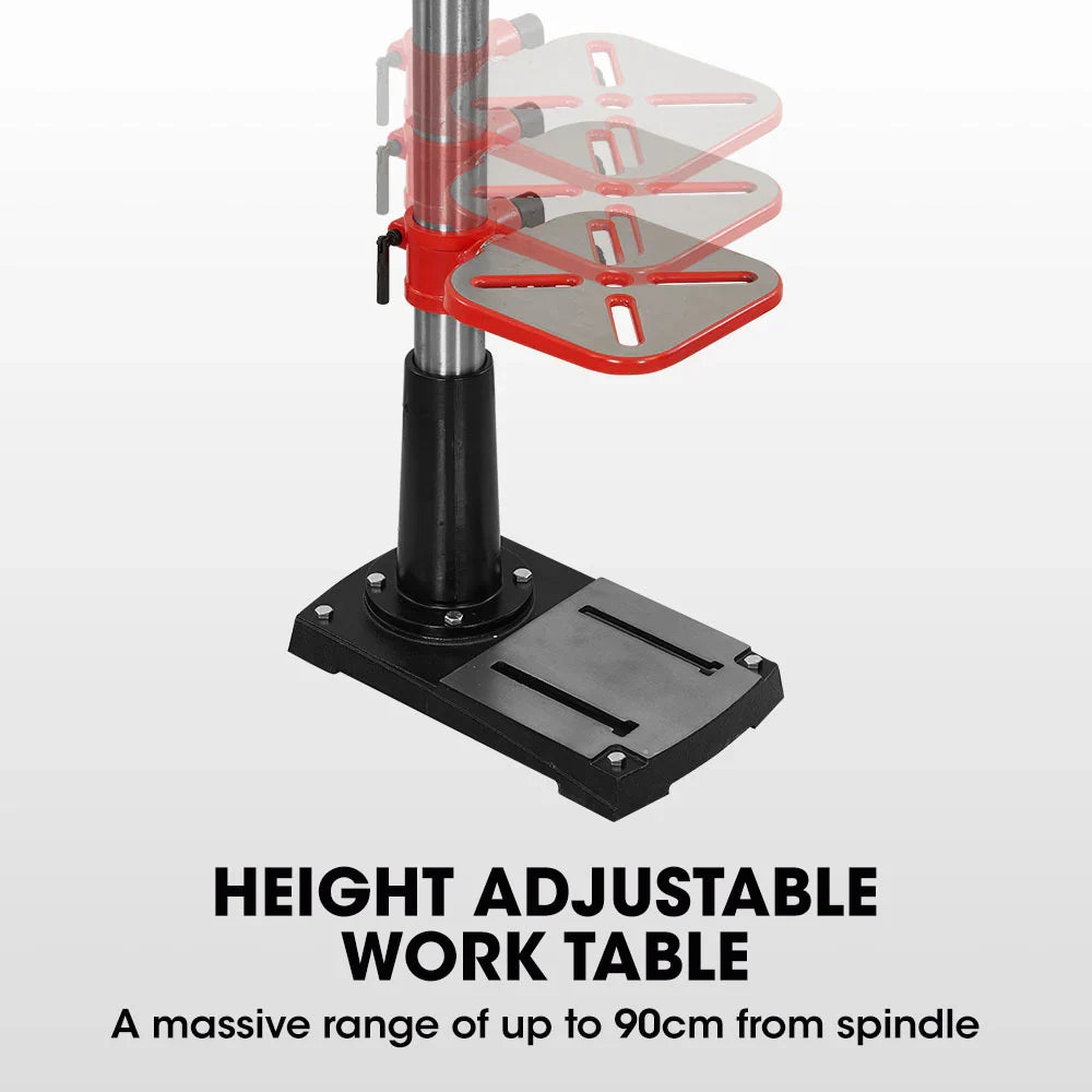 Baumr-AG 600W 12" Pedestal Floor Drill Press, 16 Speeds, 16mm Chuck (DP19) - image 9