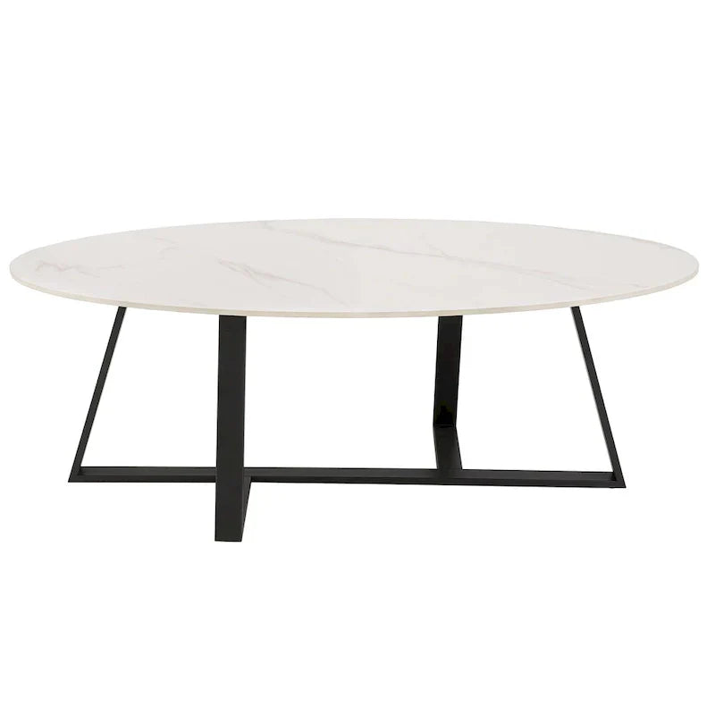 iNSPIRE Q Modern Jurmala Glossy Sintered Stone Tables with Grey Metal Base - image 19