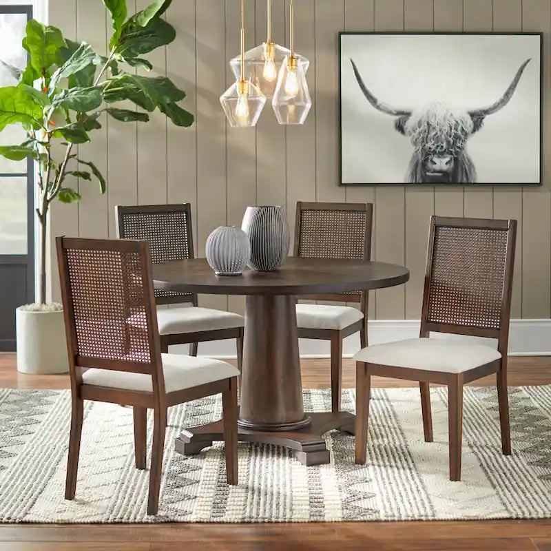 Set of 2 Westbury Solid Wood Cane Dining Chairs by Simple Living - image 6