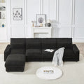 126W Large L-Shaped Corduroy Sofa with USB Charging Port - image 2