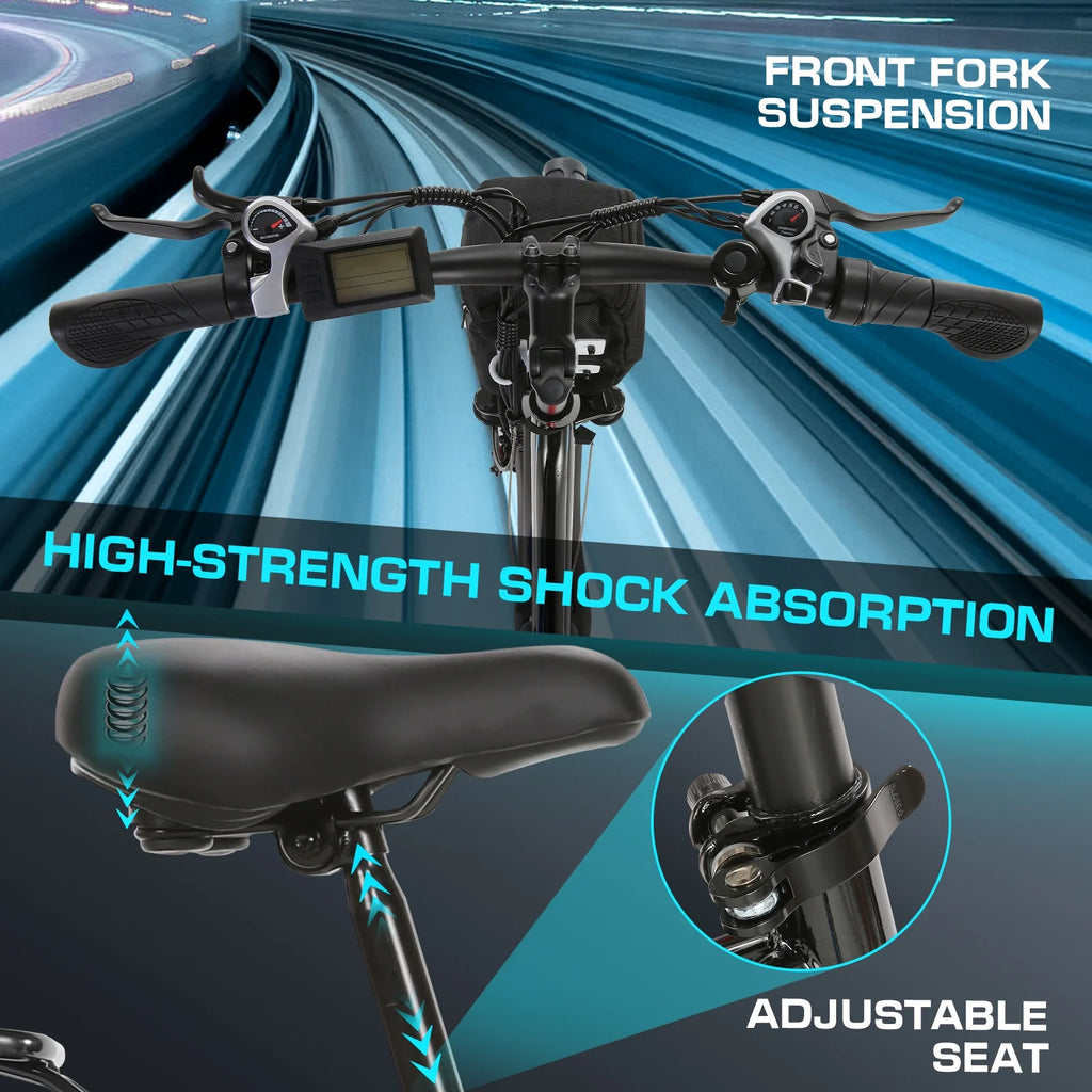 Vivi Electric Bike 26" City Commuter Electric Bike 48V 500W Step - Through Electric Bike 19.8MPH Electric Cruiser - image 5