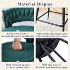 Pair of Swivel Bar Stools with Comfortable Linen Cushions - Counter Height Seating for Kitchen Islands, Dining Areas, or Pubs - image 11