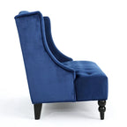 Christopher Knight Home Leora Contemporary Glam Tufted Velvet Wingback Loveseat - image 7