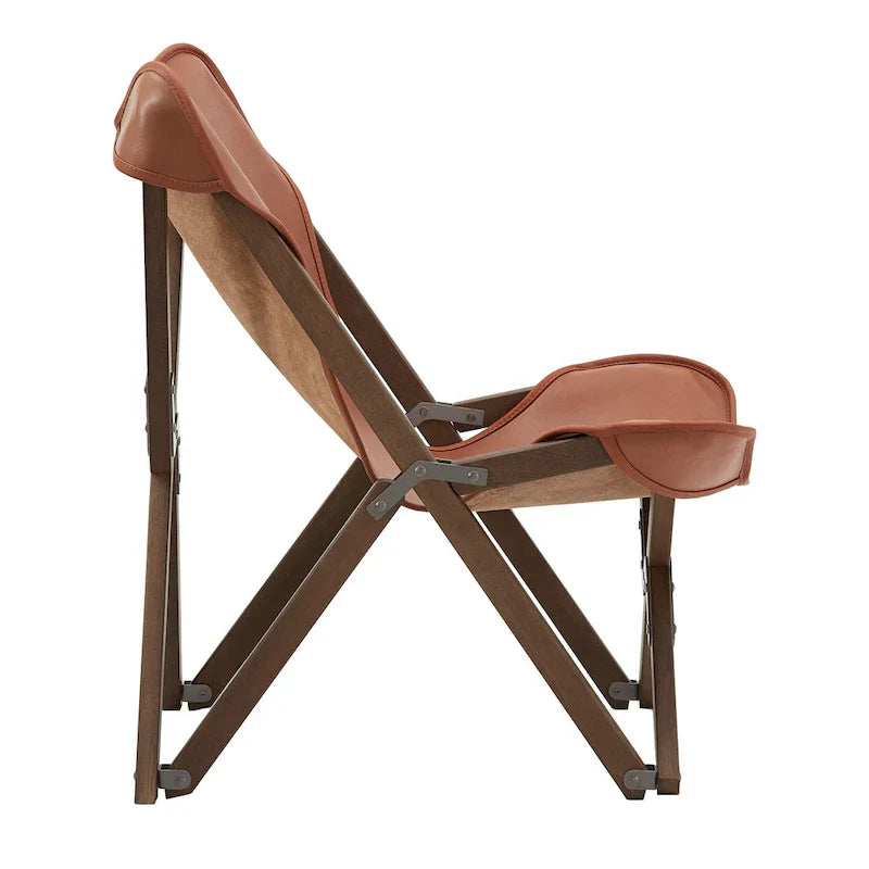 Cantu Authentic Top Grain Leather Tripolina Sling Chair by iNSPIRE Q Modern - image 30