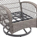 3 Pieces Outdoor Swivel Rocker Patio Chairs, 360 Degree Rocking Patio Conversation Set - image 9