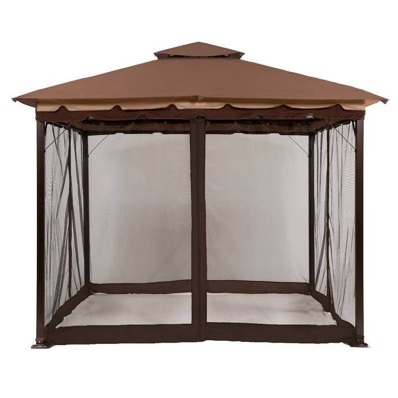 Sunjoy S-GZ001-E-MN 10' x 10' Mosquito Netting Panels for Gazebo Canopy - image 1
