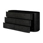 Modrest Fields Contemporary Black Acacia Chest of Drawers - image 2