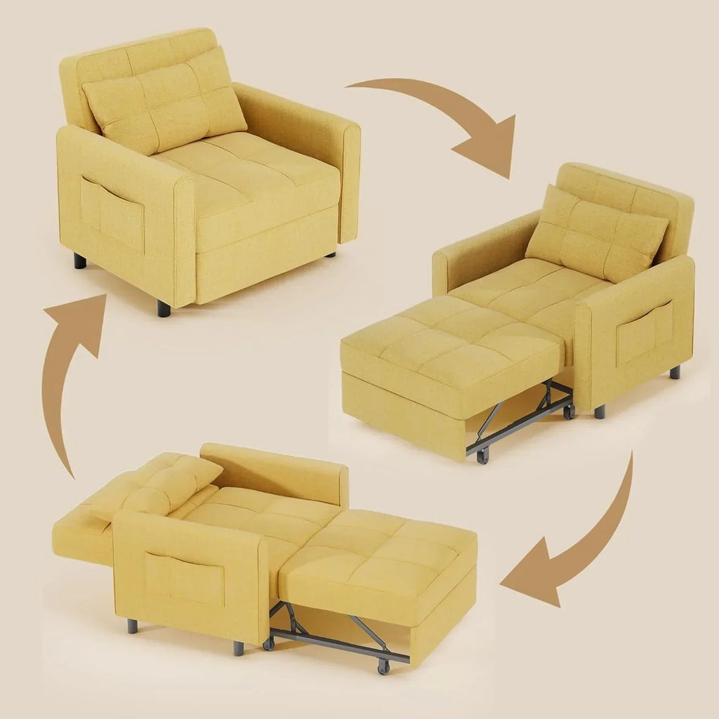 Sofa Bed Chair 3 in 1 Convertible Pullout Single Sleeper Chair Bed Spacious Multifunctional Sofa - image 11