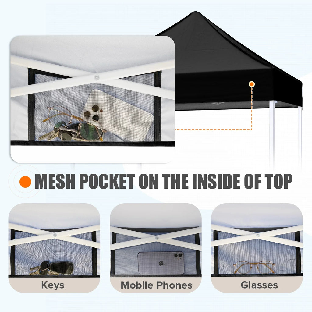 EAGLE PEAK 5x5 Pop up Canopy Tent Instant Outdoor Canopy Easy Set - up Straight Leg Folding Shelter（blue） - image 75