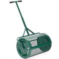 MUCHANT 24" Compost Spreader, Heavy-Duty Metal Mesh Spreader with Adjustable Handle for Lawn, Green - image 1