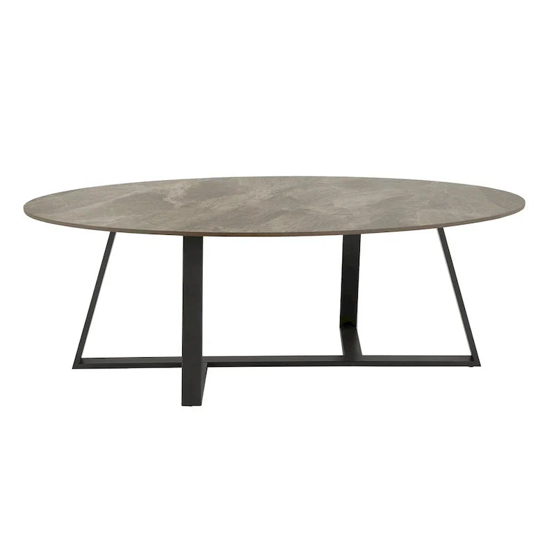 iNSPIRE Q Modern Jurmala Glossy Sintered Stone Tables with Grey Metal Base - image 10