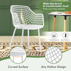Set of 4 Modern Plastic Shell Dining Chairs with Metal Legs by Costway - image 11