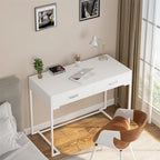Modern Computer Desk with 2 Drawers - Stylish Study Writing Table with Storage for Home Office - image 9